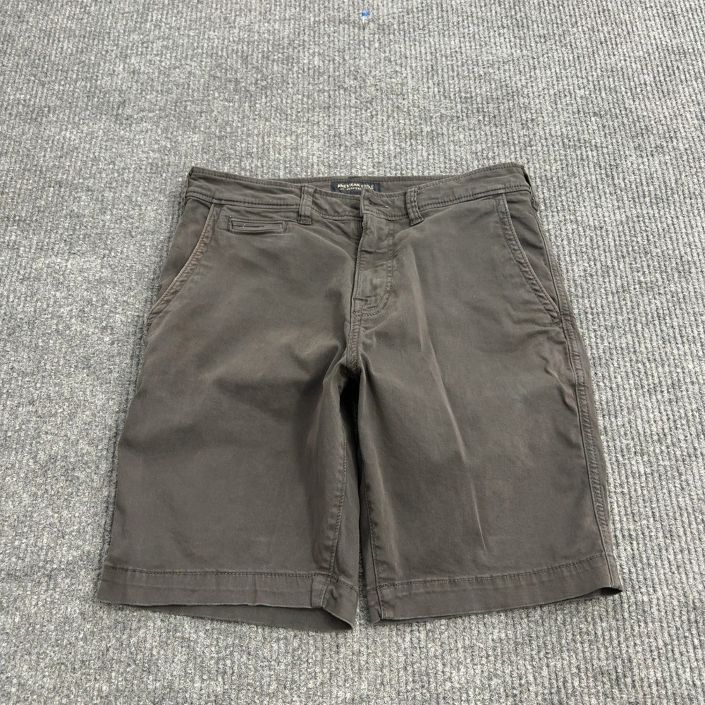 American Eagle Shorts Mens 30 Grey Cotton Extreme Flex Classic Casual